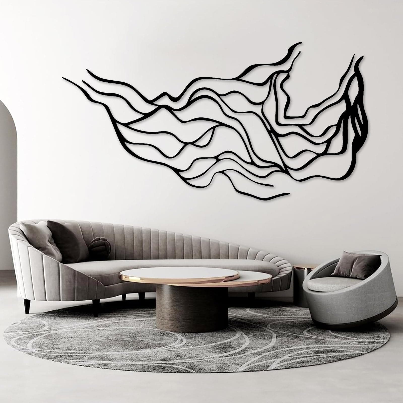 Abstract Metal Wall Art: A Modern Luxury Statement for Your Living Space