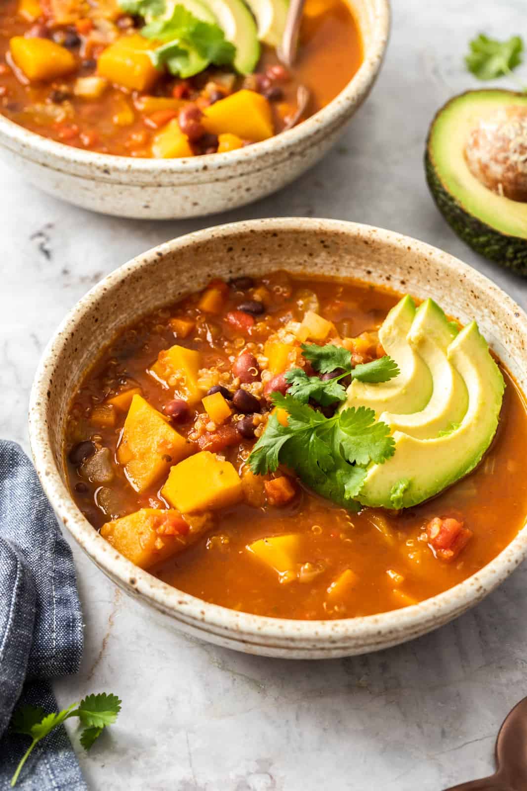 Cozy Butternut Squash Chili in a pot