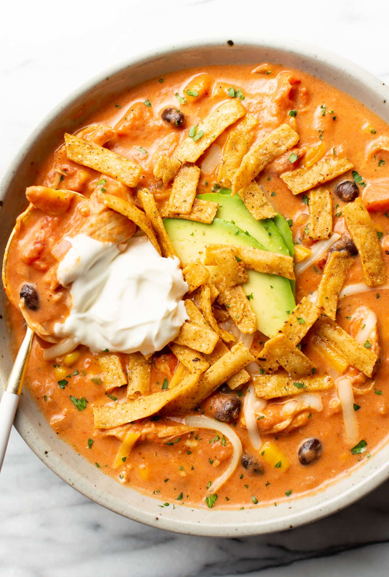 Creamy Chicken Tortilla Soup ingredients