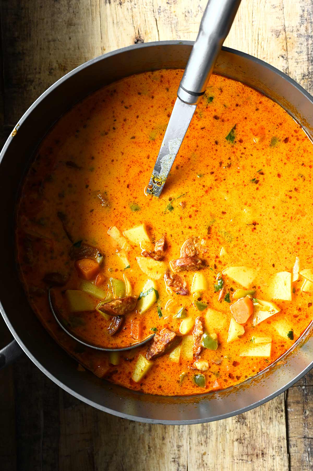 Spanish Potato Soup with Chorizo