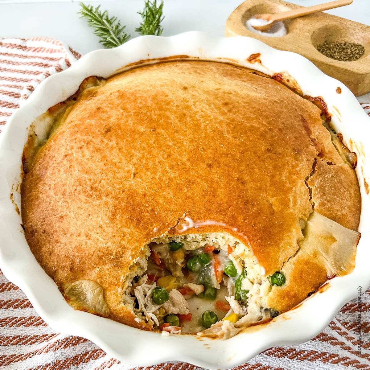 Chicken Pot Pie Casserole close up