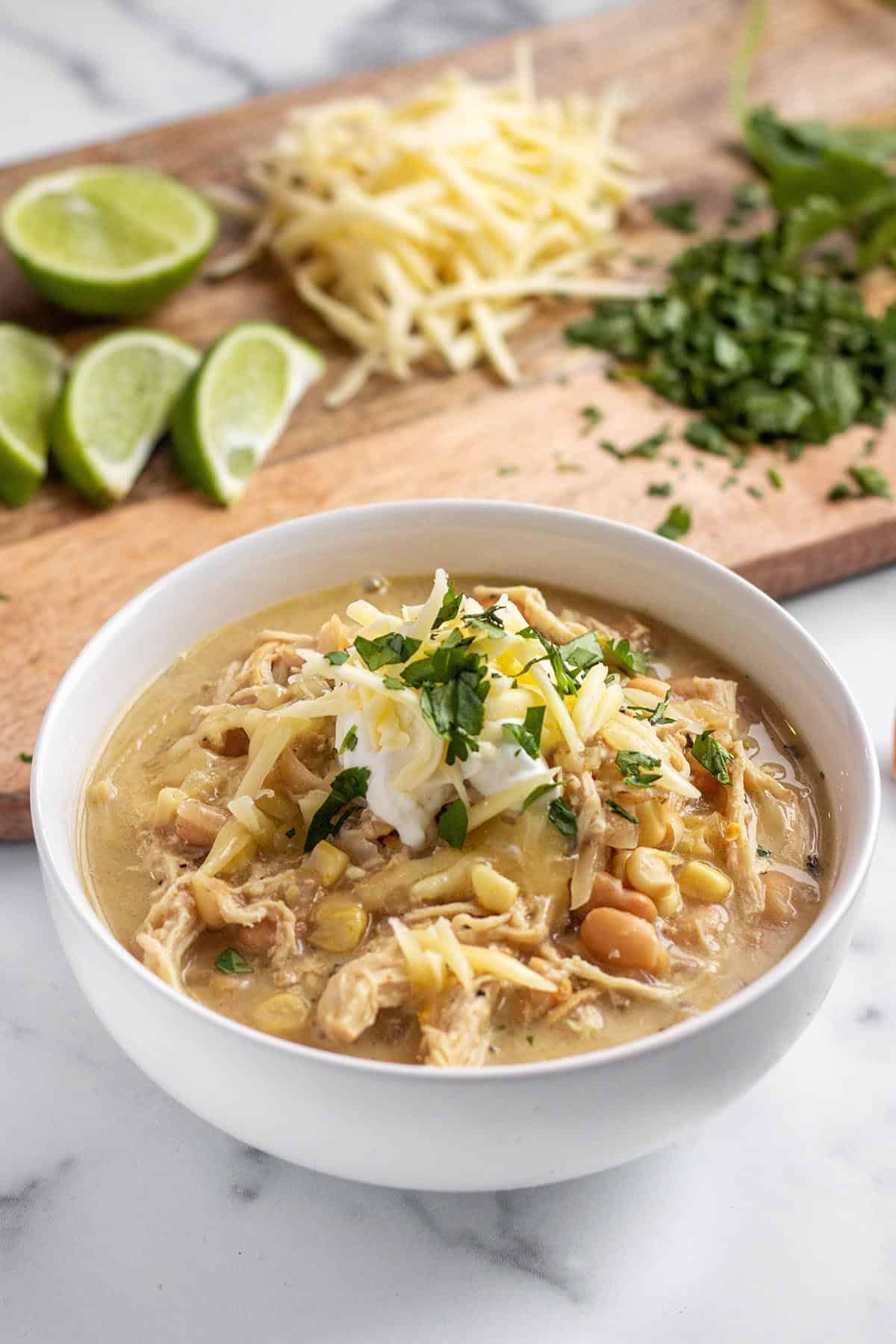 Creamy White Chicken Chili cooking process