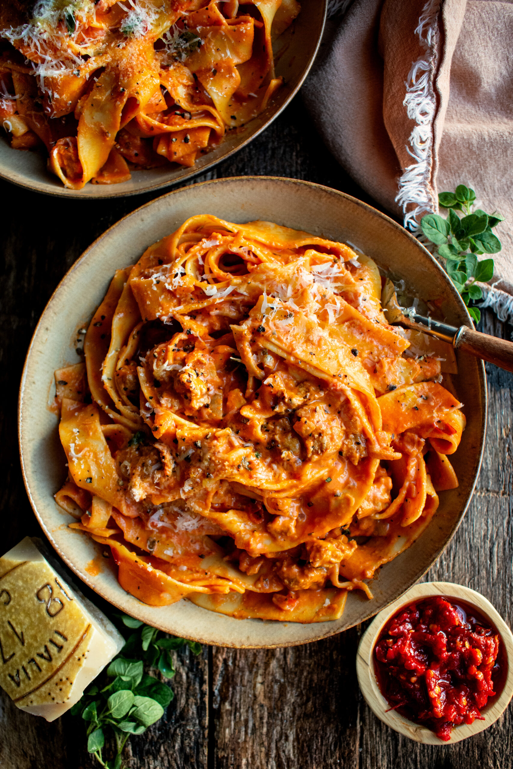 Creamy Chili Pappardelle