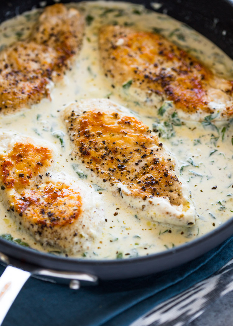 Finished Creamy Garlic Parmesan Chicken
