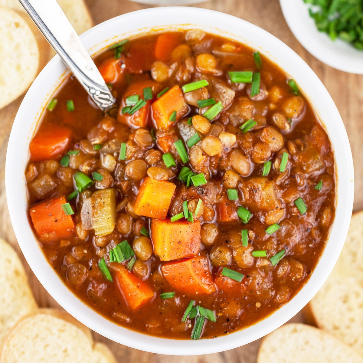 Vegetarian Lentil Soup cooking process