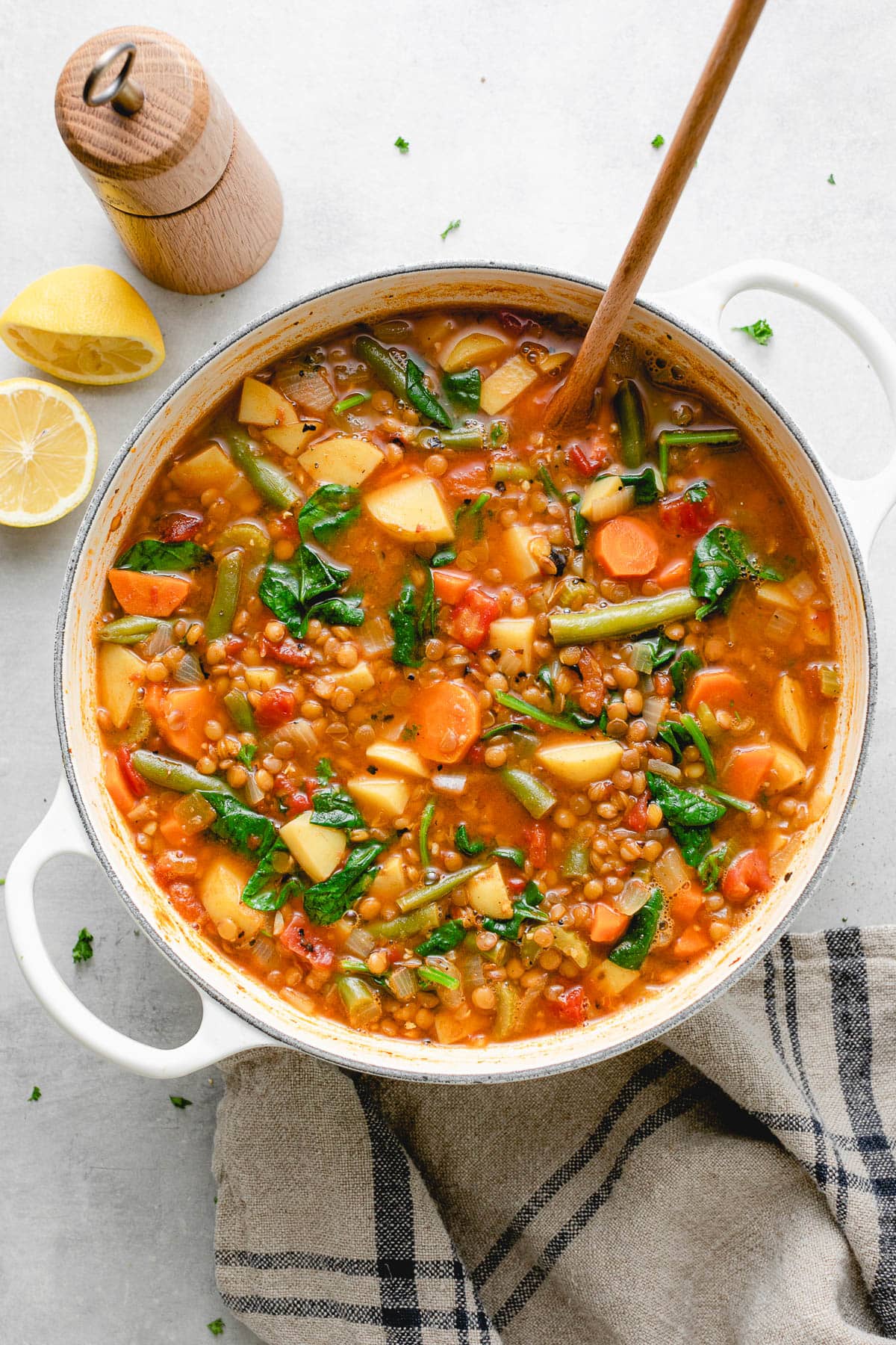 Vegetarian Lentil Soup in a bowl