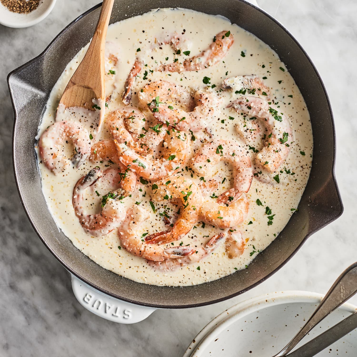 Creamy Garlic Shrimp Ingredients