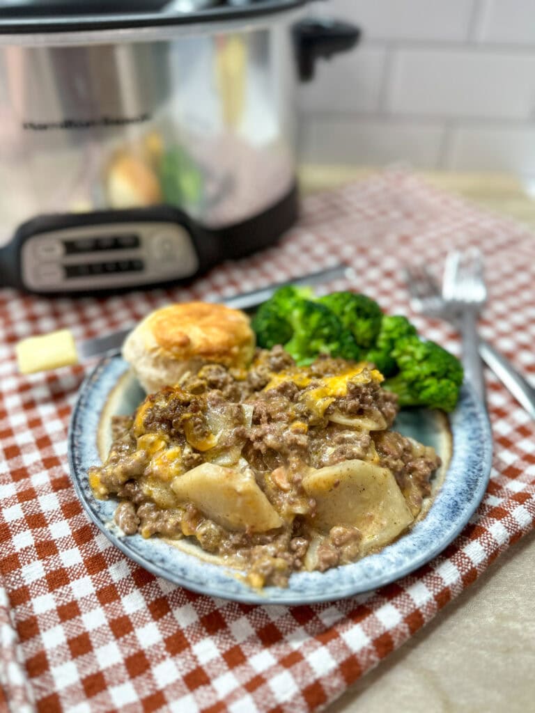 Slow Cooker Beef and Potato Casserole