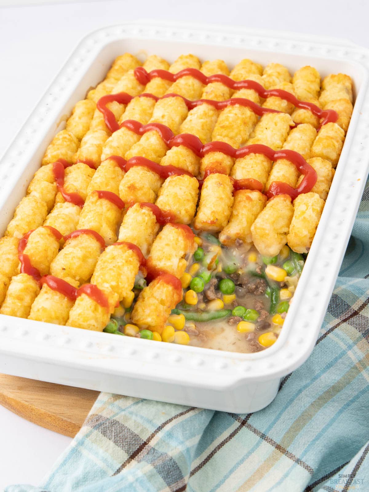 Tater Tot Casserole close up