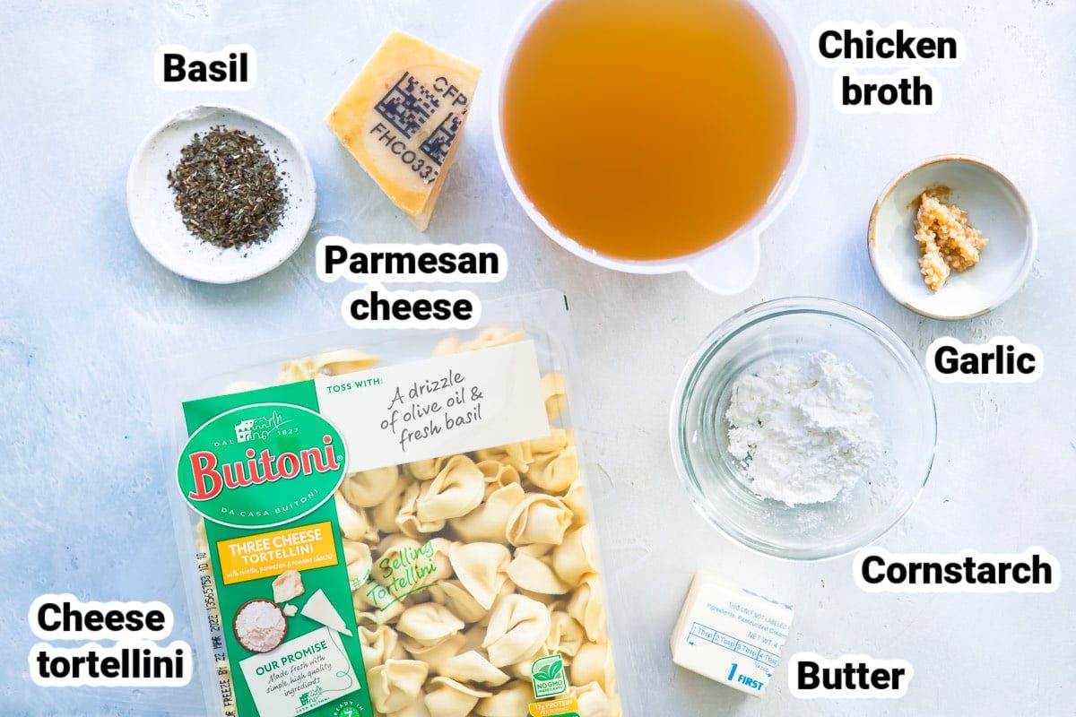Ingredients for Creamy Tortellini with Tomatoes
