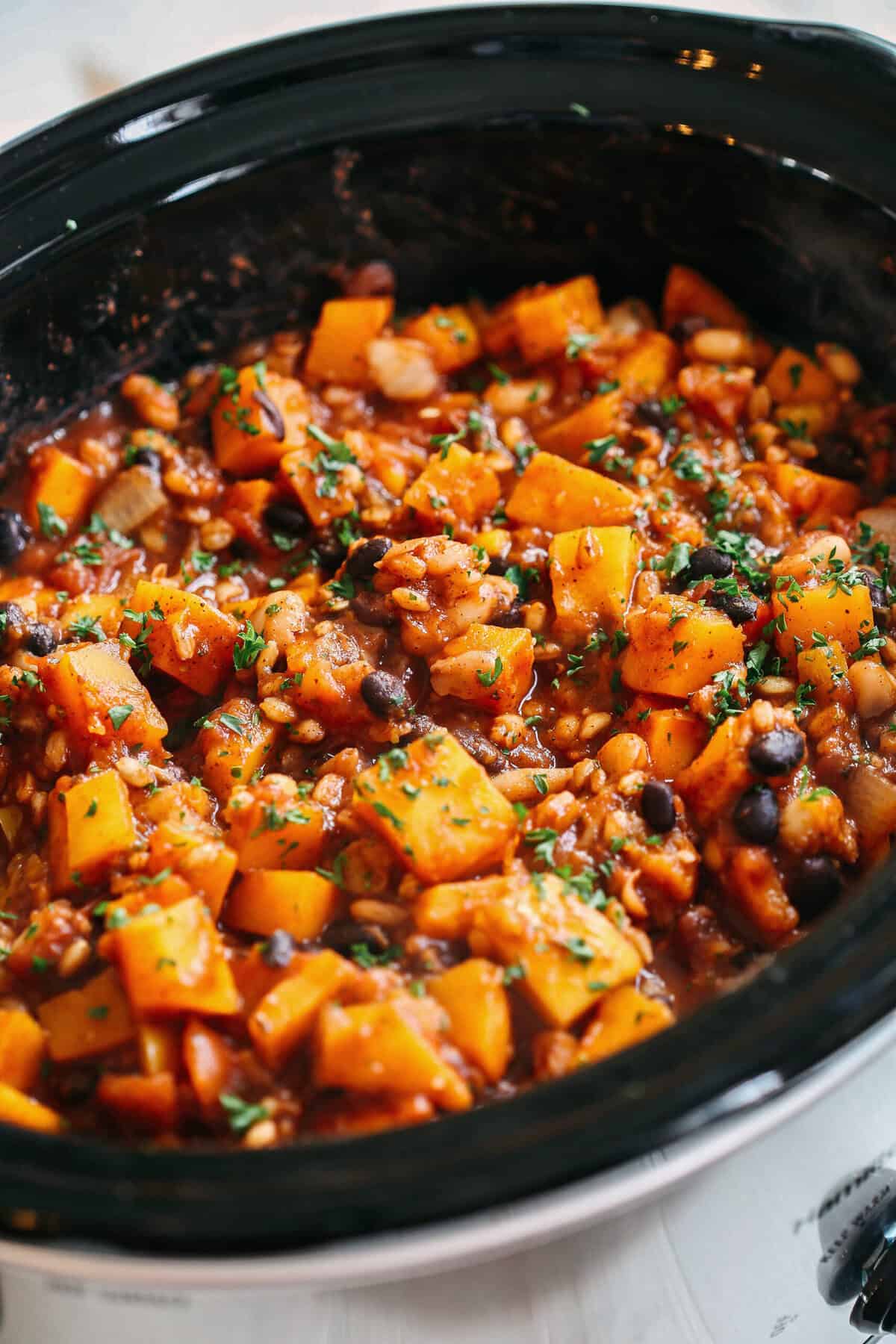 Butternut Squash Chili cooking process
