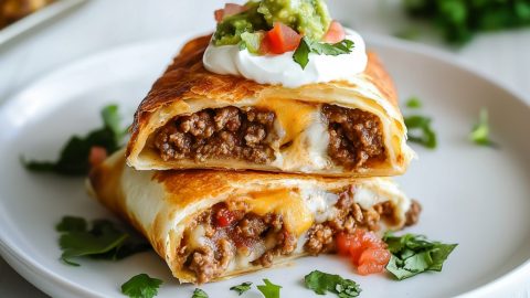 Beef and Cheese Chimichangas