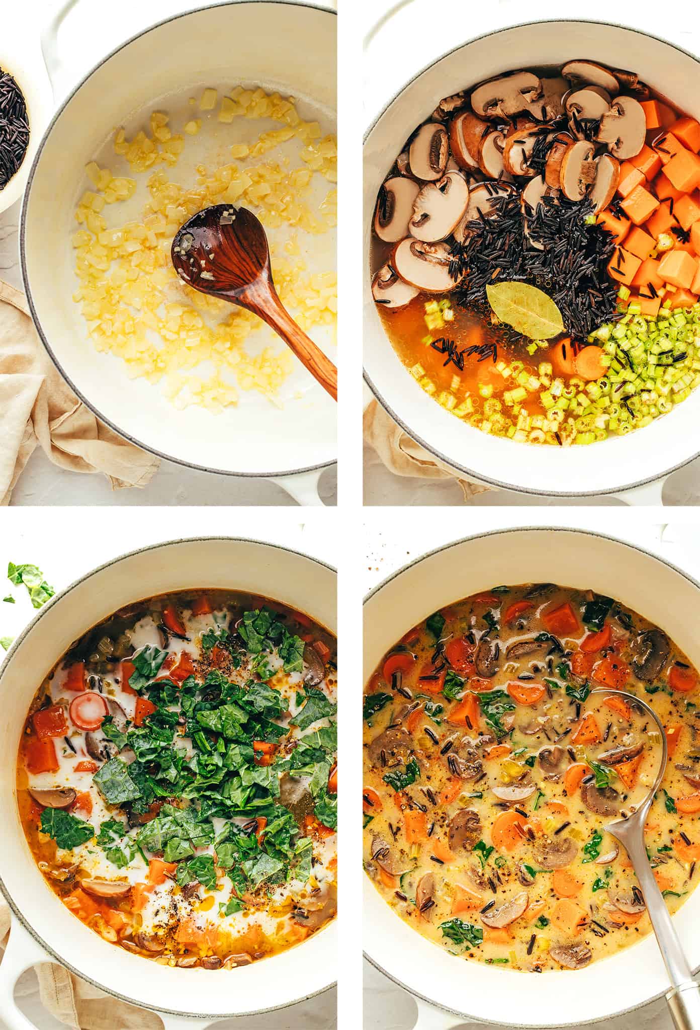 Ingredients for Cozy Autumn Wild Rice Soup