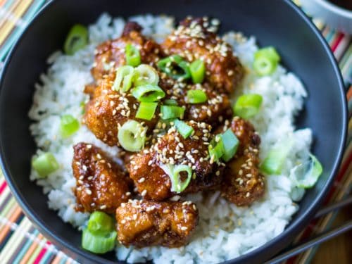 Ingredients for Sticky Chicken Rice Bowls
