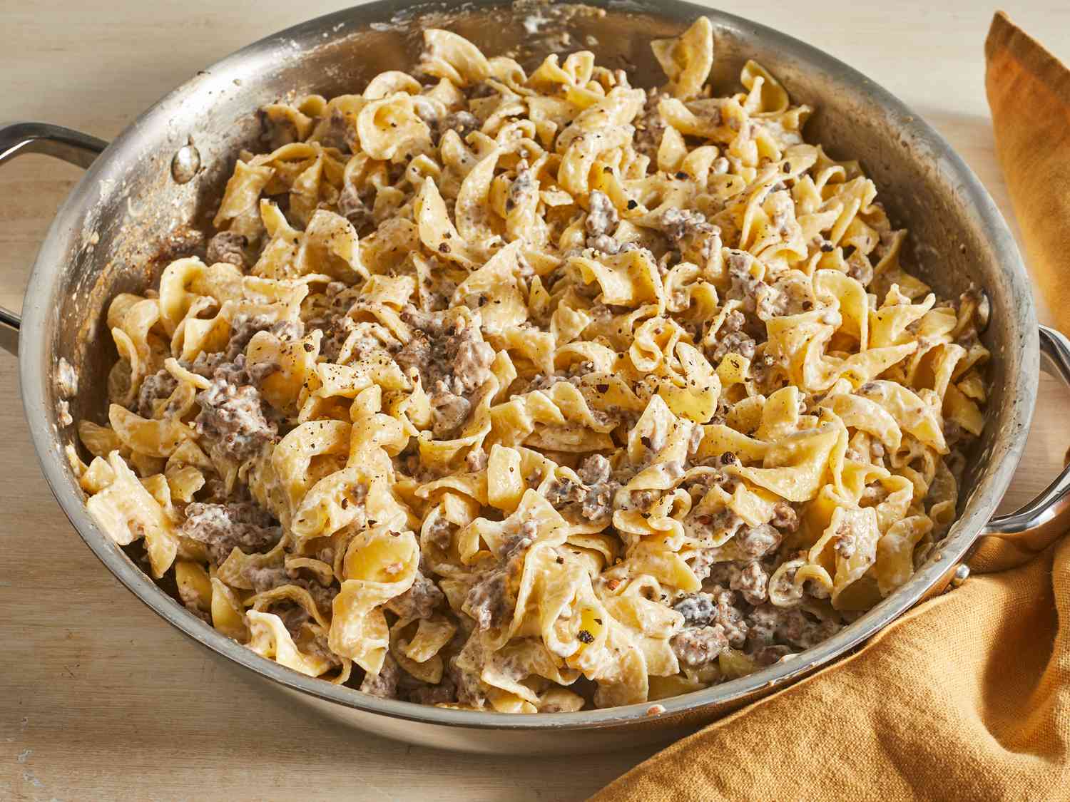 Beef Stroganoff ready to serve