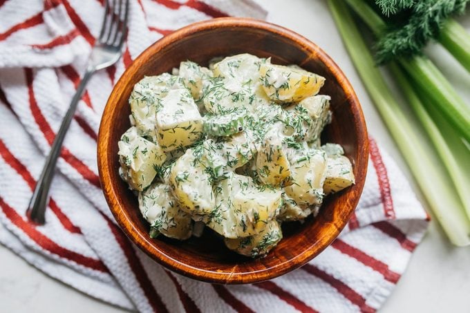 Ina Garten's Potato Salad served with fresh dill