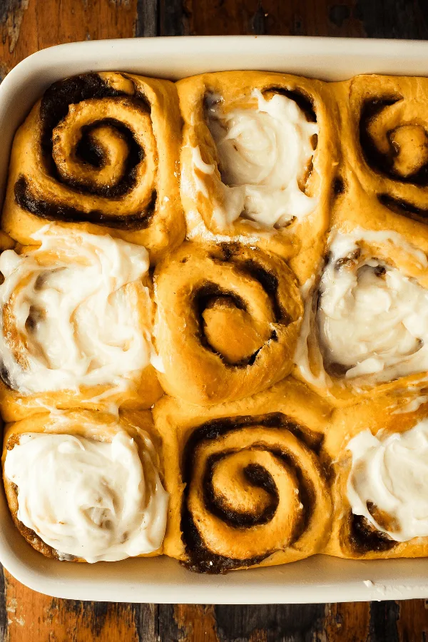 Pumpkin Chai Cinnamon Rolls