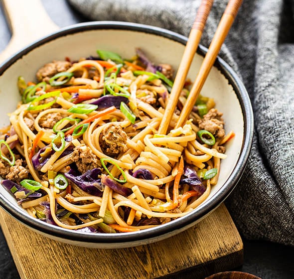 Cozy Potsticker Noodle Bowls ingredients