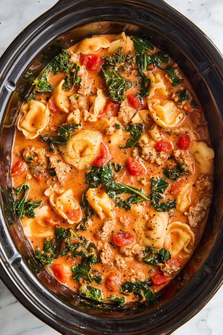 Slow Cooker Creamy Sausage Tortellini Soup Image 2