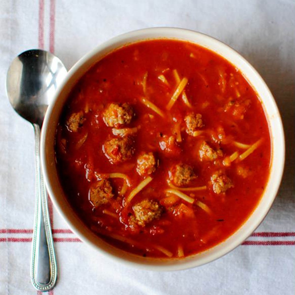 Spaghetti and Meatball Soup Image 1