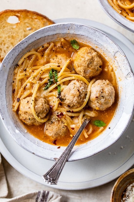Spaghetti and Meatball Soup Image 3