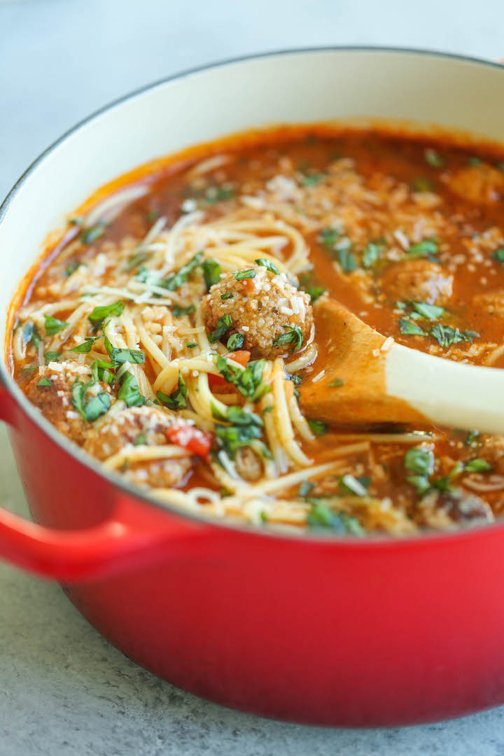 Spaghetti and Meatball Soup Image 4