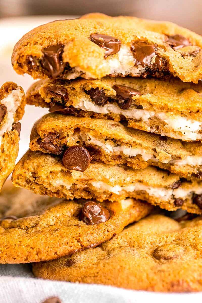 Cheesecake Stuffed Chocolate Chip Cookies
