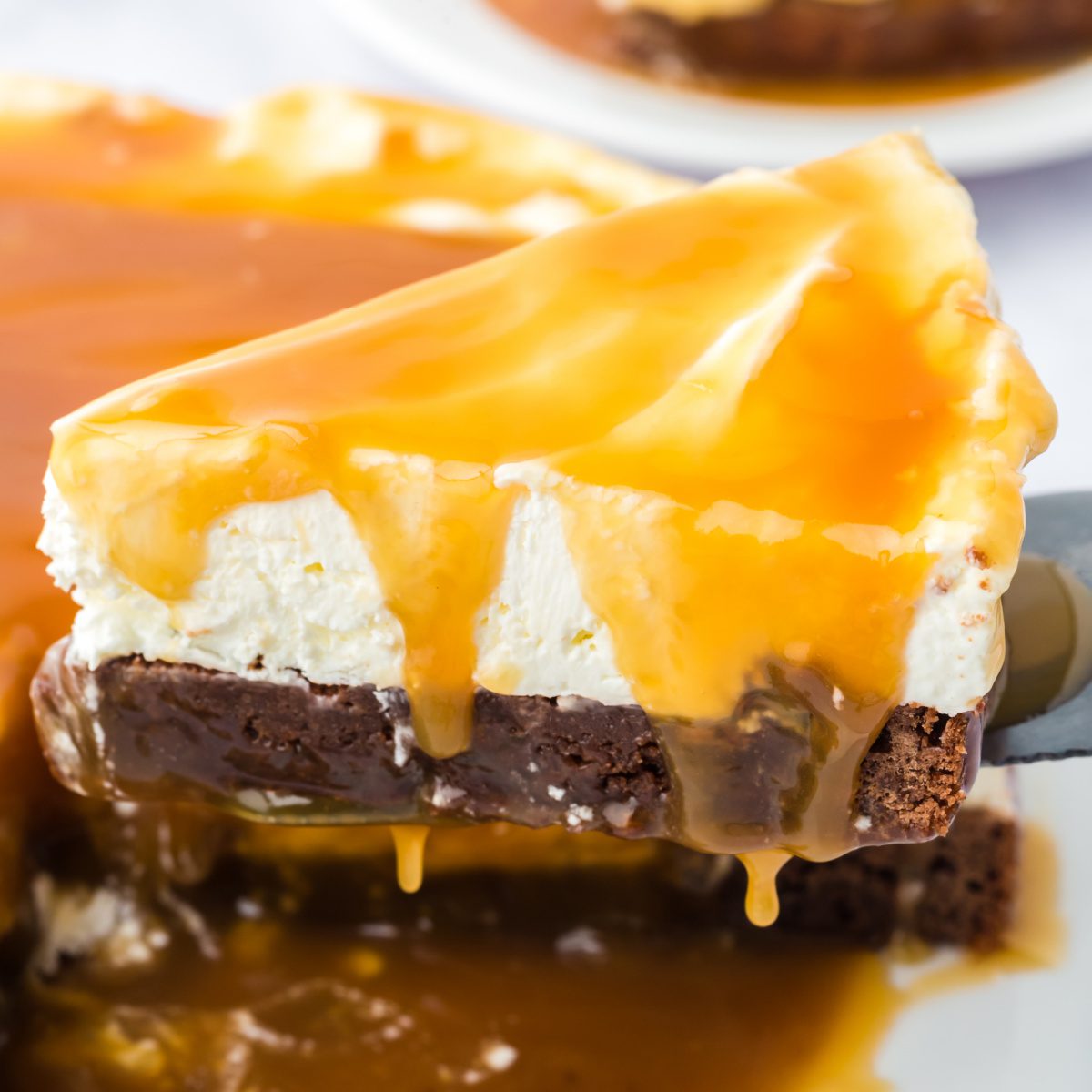 Decadent Caramel Brownie Cheesecake