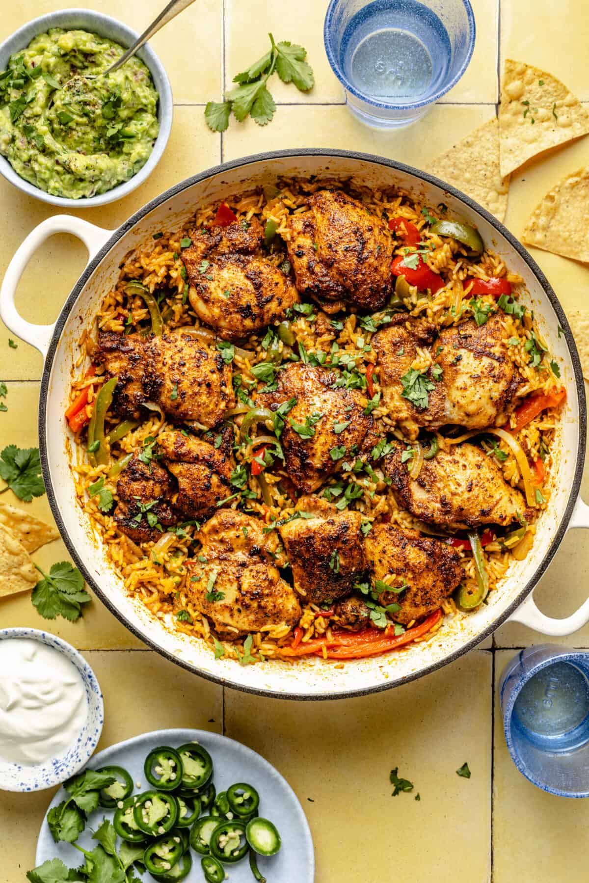 Easy Chicken and Rice Taco Skillet