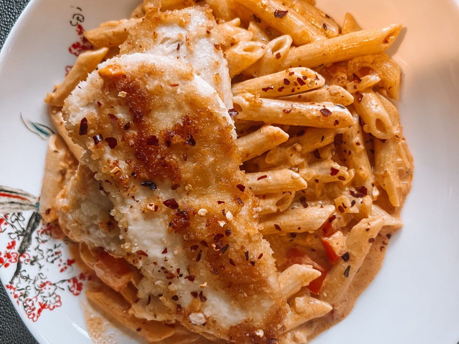 Creamy Parmesan Chicken with Penne
