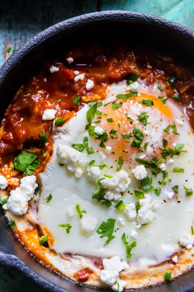 Spicy Turkish Style Baked Eggs Shakshuka