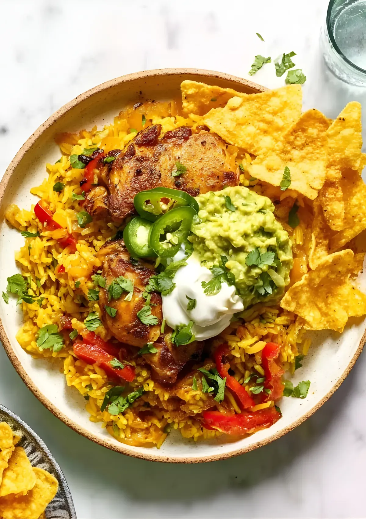 Easy Chicken and Rice Taco Skillet