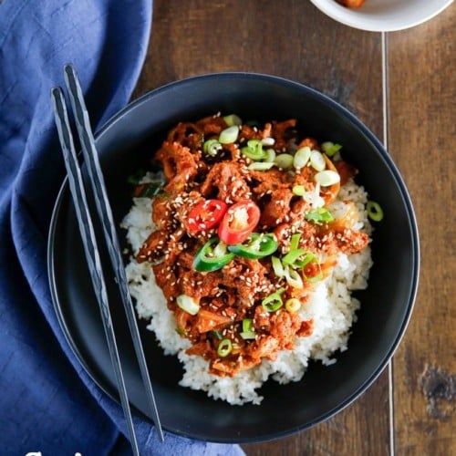 Simple Korean Spicy Pork Bowls