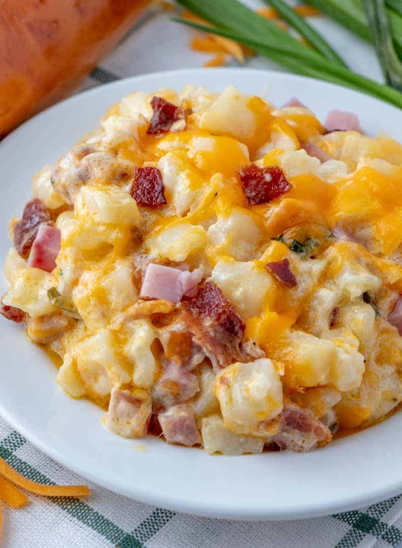 Easy Ham and Bacon Cheesy Potatoes