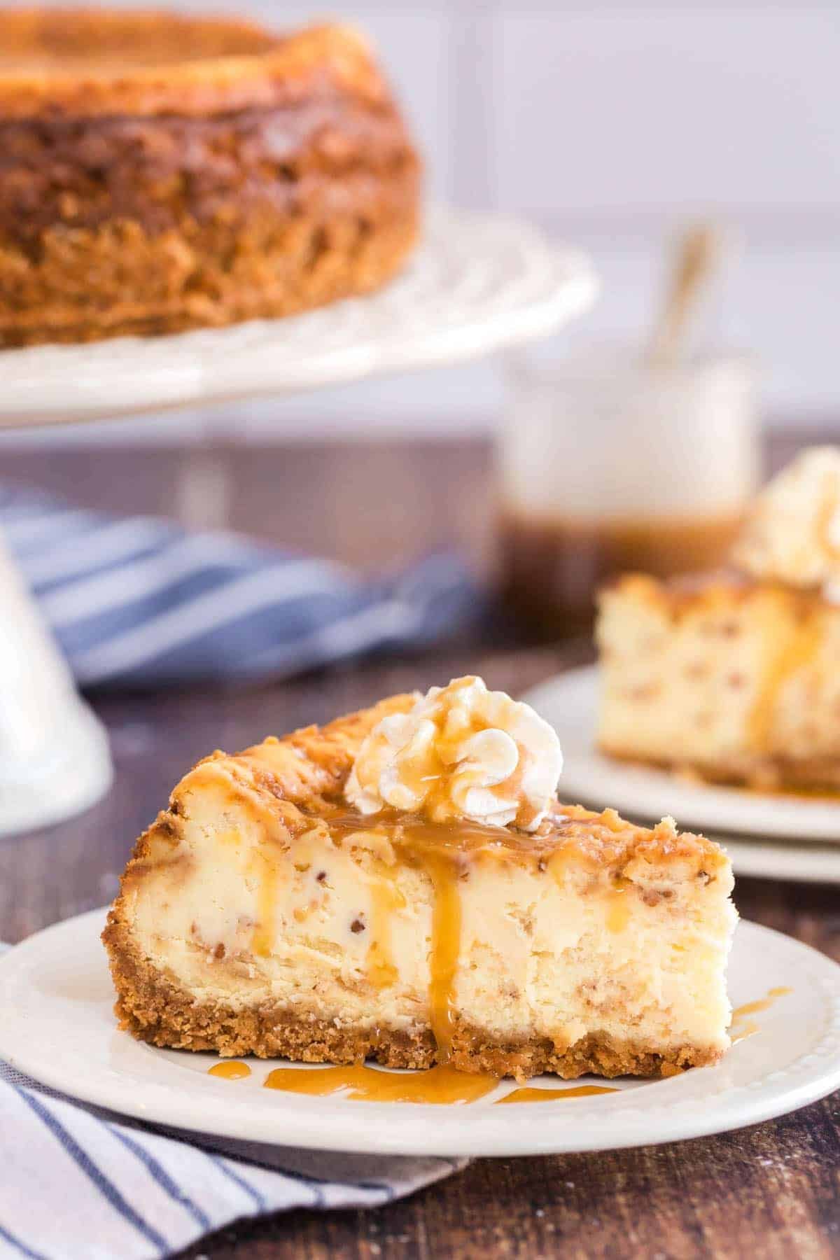 Indulge in Toffee Caramel No Bake Cheesecake Delight