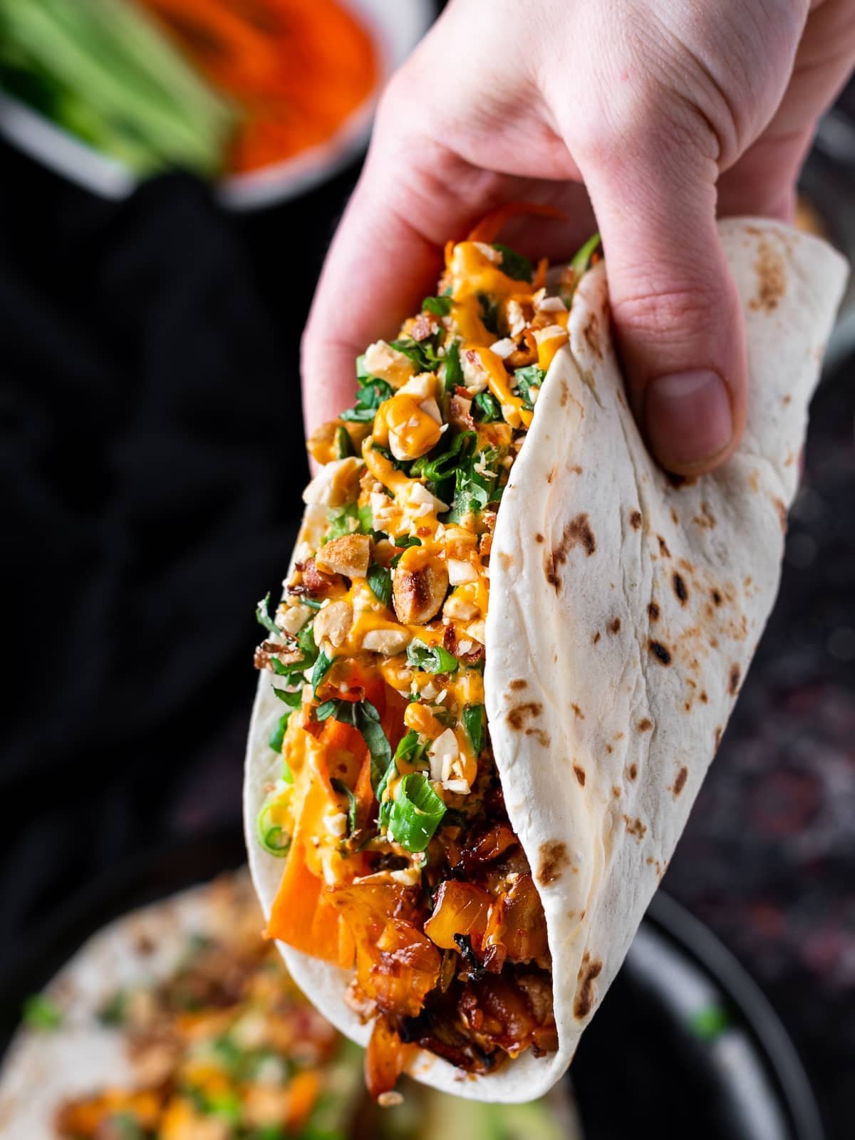 Korean Spicy Chicken Tacos