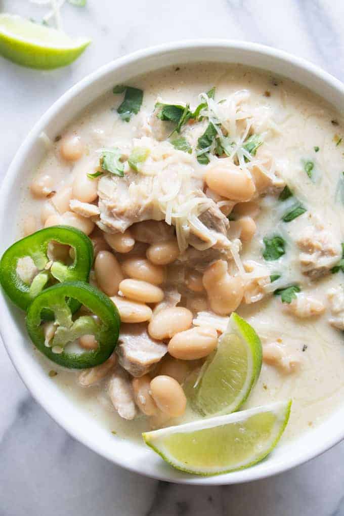 Creamy White Chicken Chili process