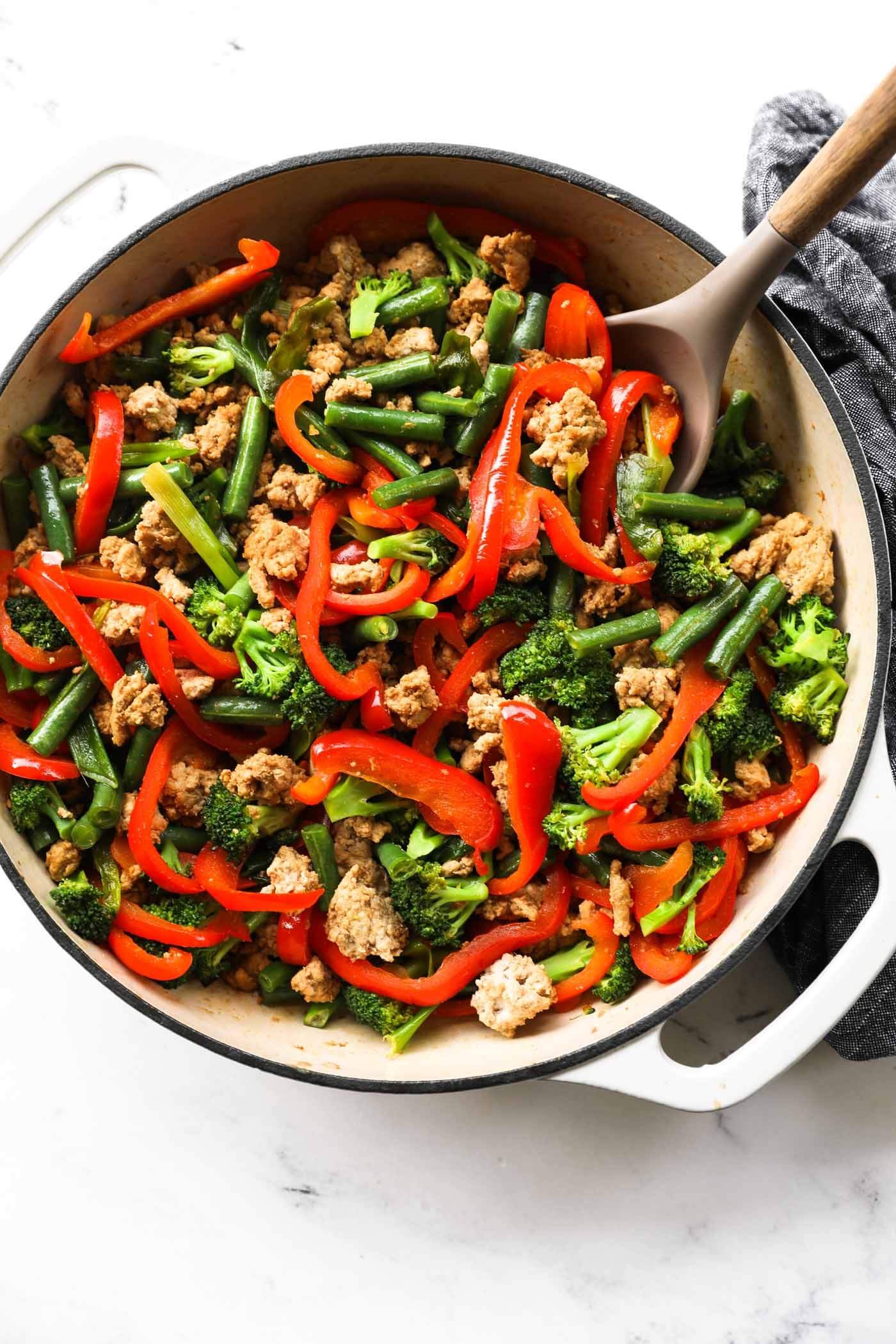 Ground Turkey Teriyaki Stir Fry