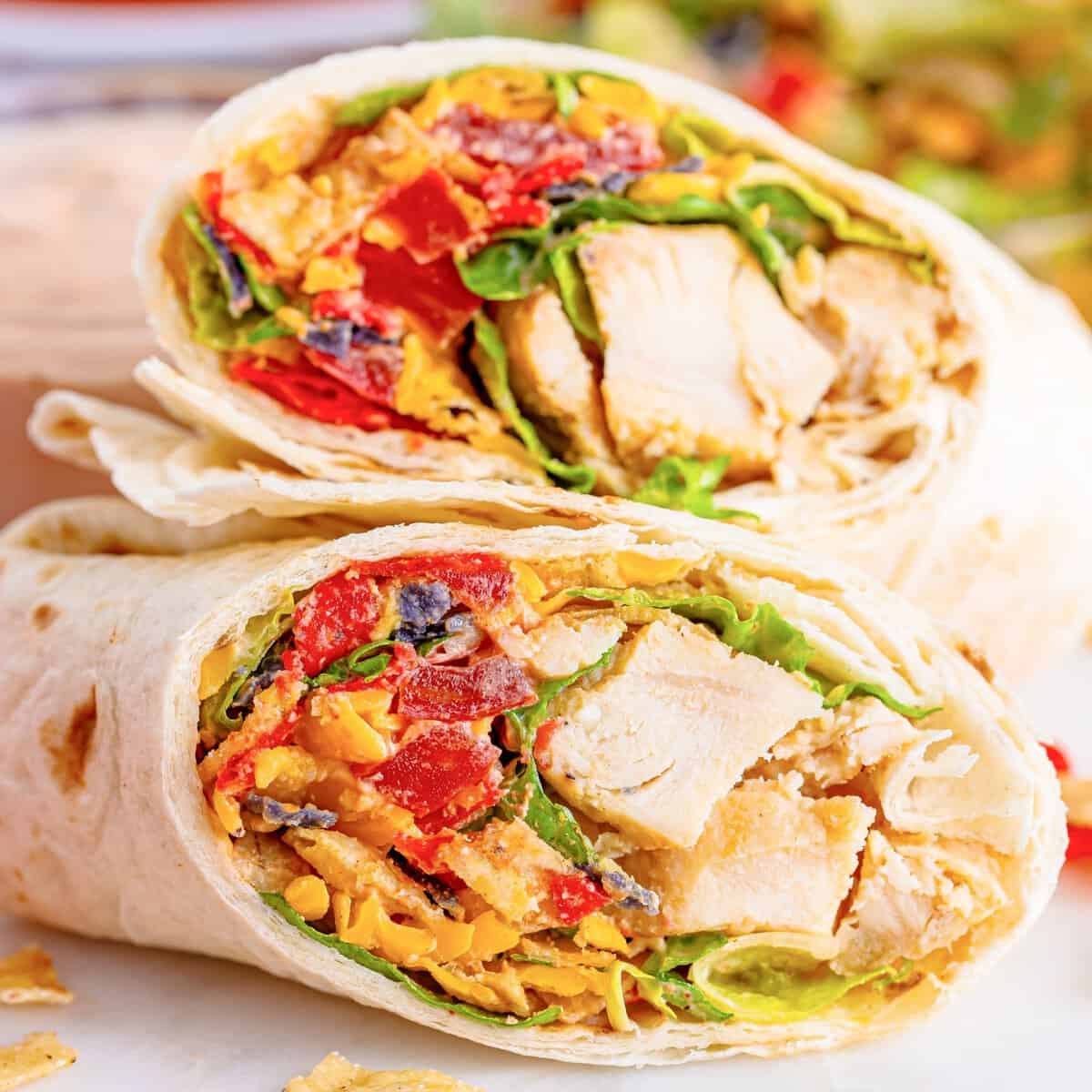 Southwest Chicken Wrap process