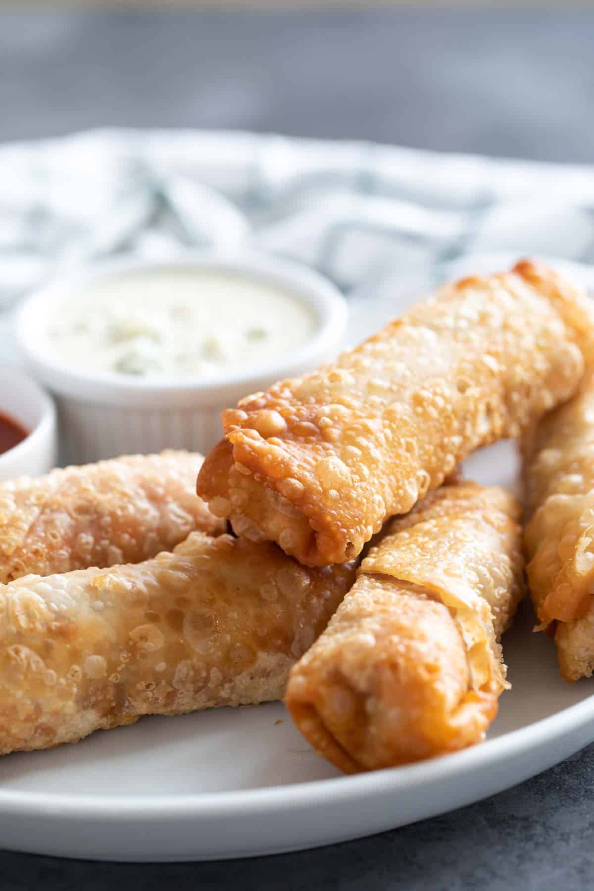 Buffalo Chicken Egg Rolls