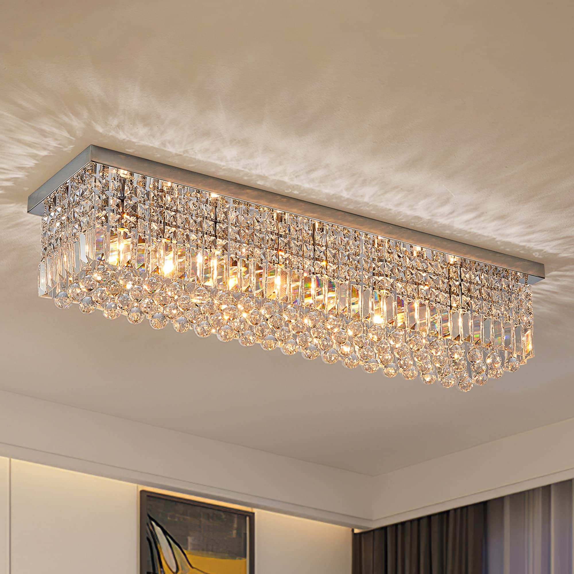 7PM Luxury Crystal Chandelier (18-Lights) – Your Ultimate Lighting Solution for Modern Living Spaces