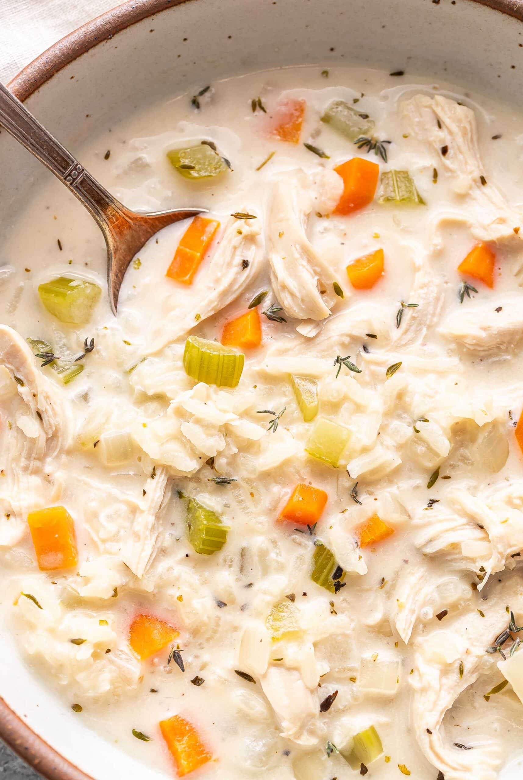 Creamy Chicken and Rice Soup process