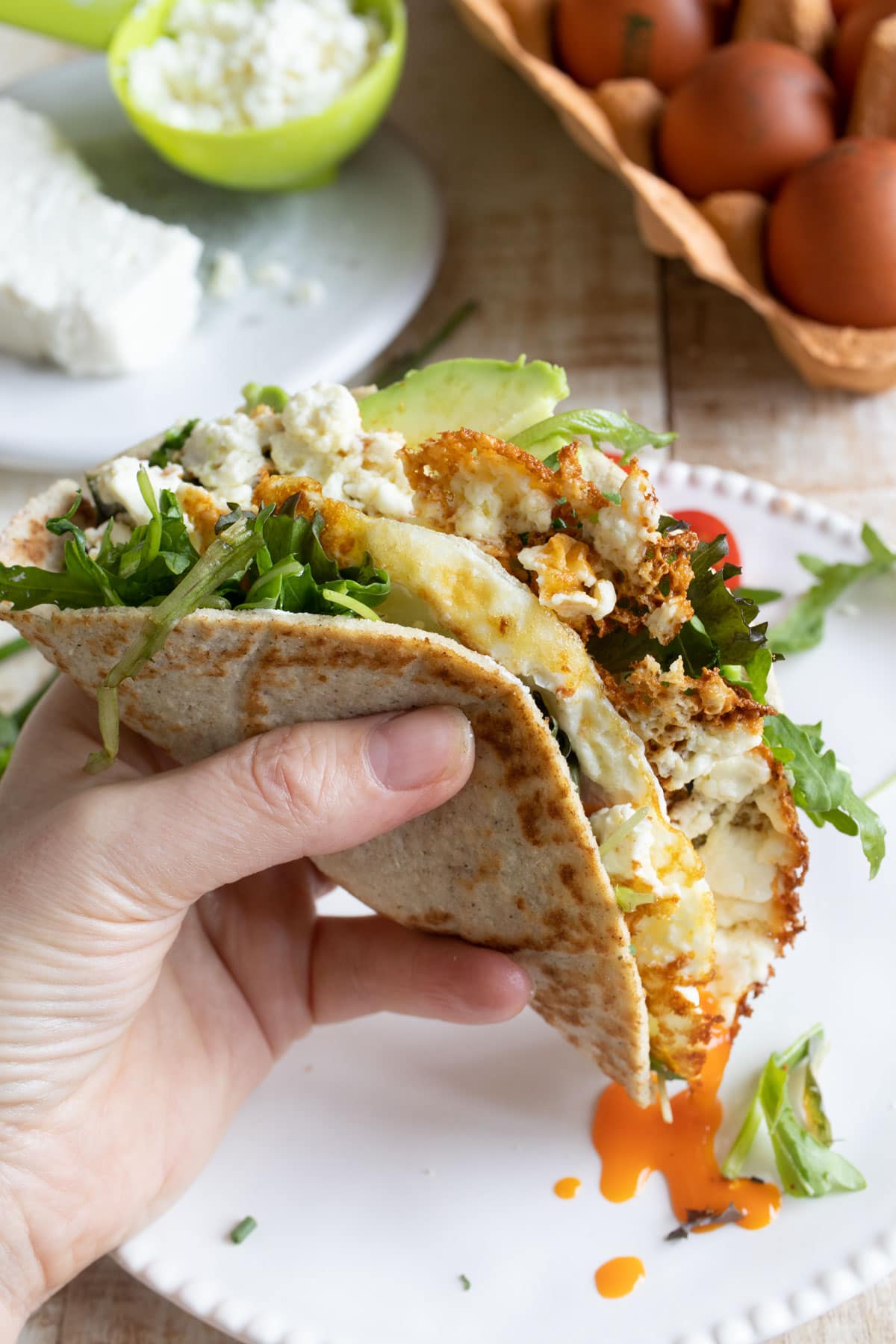 Crispy Feta Fried Eggs