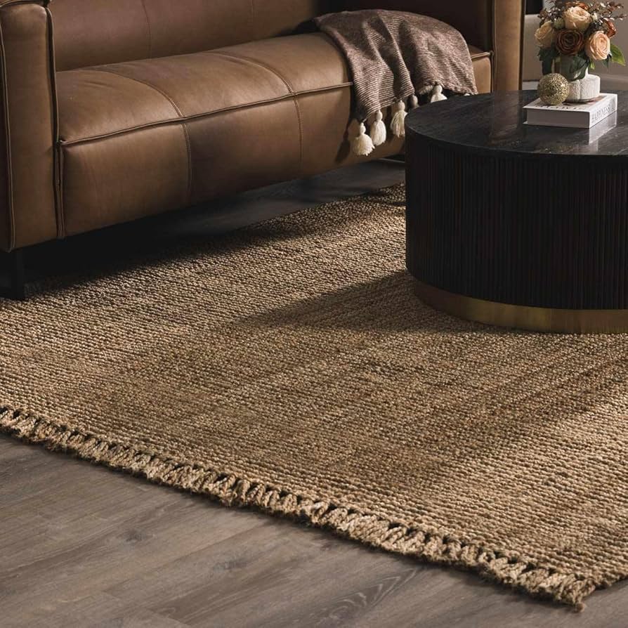 BoutiqueRugs Oaks Bohemian Natural Jute Area Rug
