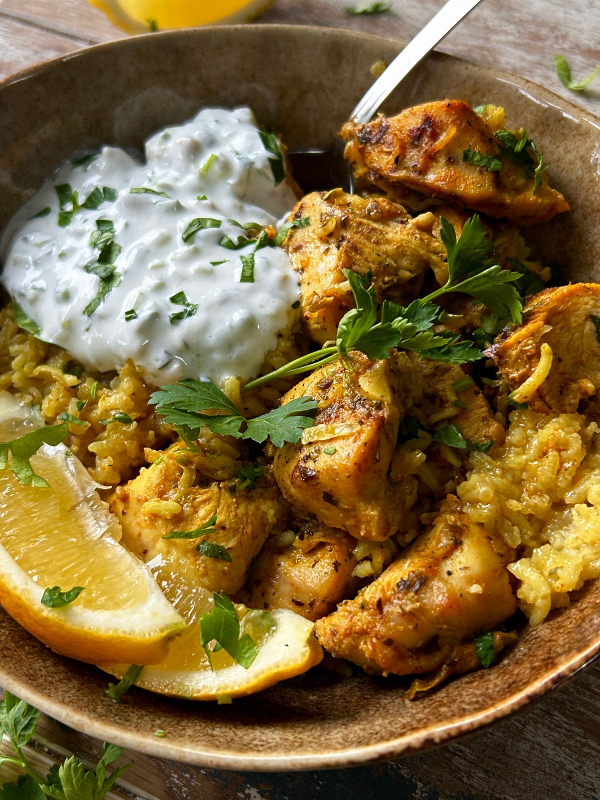 Dump and Bake Chicken Tzatziki with Rice second image