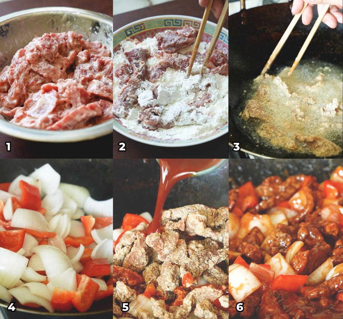 Beijing Beef Crispy Sweet and Spicy Perfection process