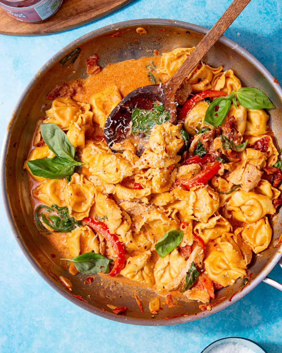 Marry Me Chicken Tortellini process