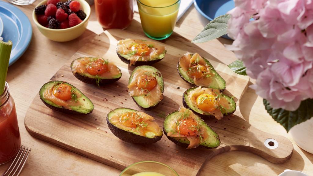 Smoked Salmon and Avocado Eggs Royale