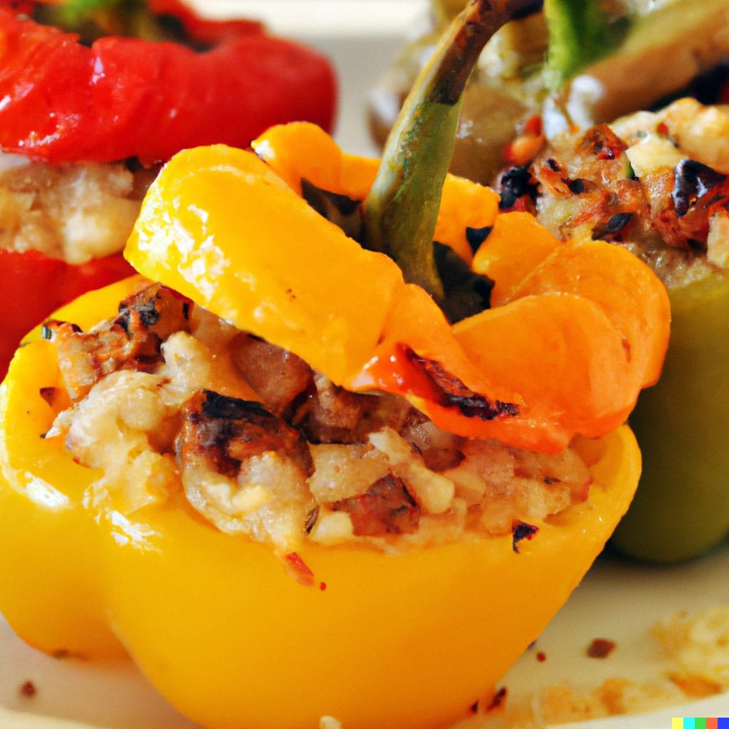 Roasted Stuffed Bell Peppers - step 2
