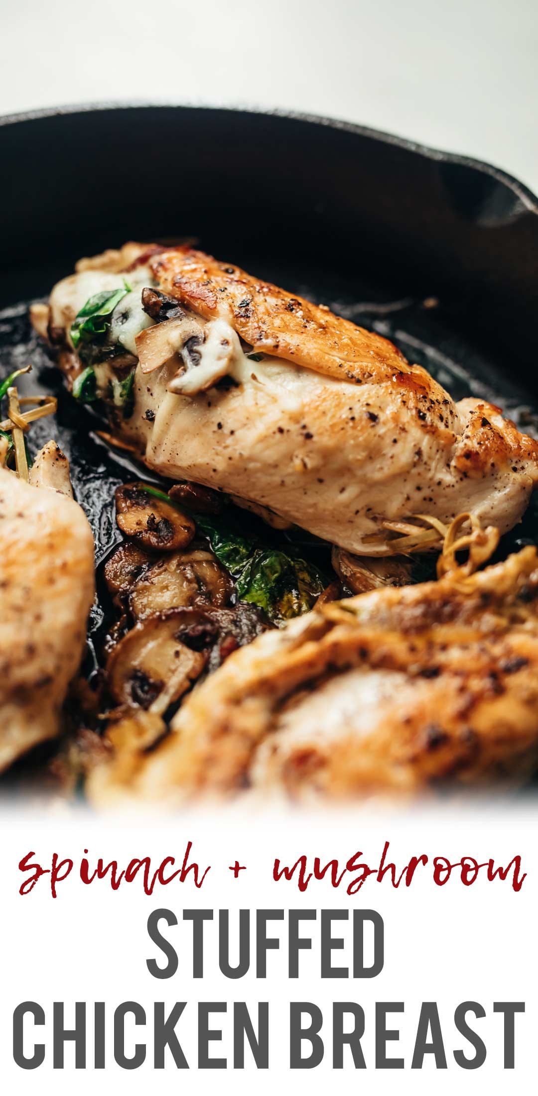 Creamy Mushroom and Spinach Stuffed Chicken - step 2